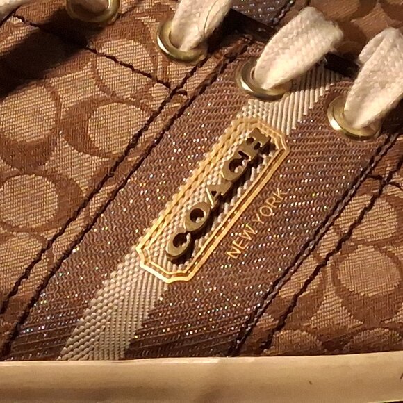 Coach Frances Signature Canvas Low-Top Sneakers Size 8B with Original Box - Picture 6 of 16